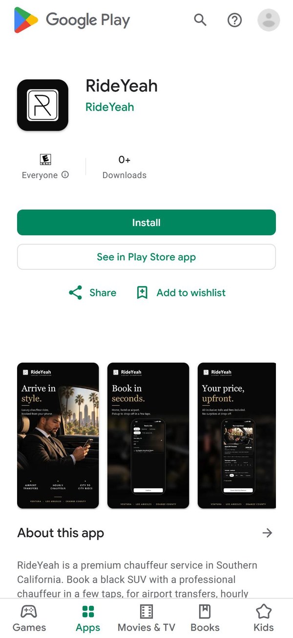 RideYeah on Google Play